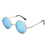 Pro Acme Retro Kleine Runde Polarisierte Sonnenbrille für Männer Frauen Silber/Blau