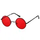 Pro Acme Retro Kleine Runde Polarisierte Sonnenbrille für Männer Frauen(Schwarz Rahmen   Transparentes Rot Linse)