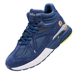 FitVille Extra Weit Laufschuhe Herren Breite Turnschuhe Sportschuhe Hoch Sneaker Bequeme Walkingschuhe Stiefel für Plantarfasziitis MAJOLIKA BLAU