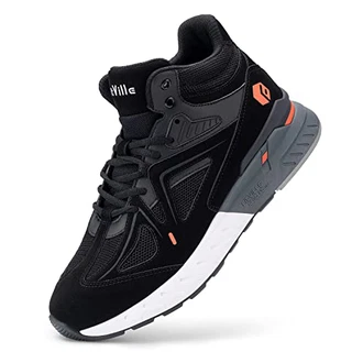 FitVille Extra Weit Laufschuhe Herren Breite Turnschuhe Sportschuhe Hoch Sneaker Bequeme Walkingschuhe Stiefel für Plantarfasziitis
