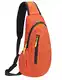 PivotWing Sling Bag Brusttasche Herren Kleiner Rucksack Damen Shoulder Crossbody Crossover Bag Mini Rucksack Klein Schultertasche Brust Tasche Rucksäcke Sporttasche Umhängetaschen Crossbag Orange