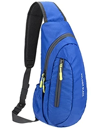 Sling Bag Brusttasche Herren Kleiner Rucksack Damen Shoulder Crossbody Crossover Bag Mini Rucksack Klein Schultertasche Brust Tasche Rucksäcke Sporttasche Umhängetaschen Crossbag Blau