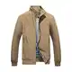 YOUTHUP Herren Jacke Leichte Freizeit Übergangsjacke Langarm Sommer Bomberjacke Outdoor Sportjacke, Khaki, XXL