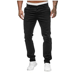 Herren Freizeithose Slim Fit Business Hosen Arbeitshose Einfarbig Sommer Outdoorhose Wanderhose Chino Hose Casual Regular Cargohose Lässige Lang Männer Taktische Pants Jogginghose