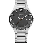 BERING Herren Analog Solar Collection Armbanduhr Grau
