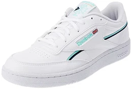 Herren Club C 85 VEGAN Sneaker, FTWR White/hint Mint/Midnight Pine, 42.5 EU