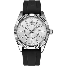 Herrenuhren 100M Wasserdicht Minimalistische Herren Analoguhr Vatertagsgeschenke für Papa Silber Einfach zu lesen Kleid Armbanduhren für Herren Business Herren Sportuhren mit Silikonband