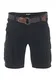 riverso Herren Cargo Shorts RIVJakob Kurze Hose Regular Bermuda 100% Baumwolle Mit Gürtel Schwarz w30, Größe:W 30, Farbe:Black (24000)