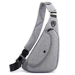 Ultraleicht Brusttasche Herren Sling Bag Umhängetaschen Schultertasche Sporttasche Crossbody Bag für Freien Reisen Wandern Hiking Joggen Crosscover Daypacks Grau A