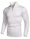 COOFANDY Herren Stehkragenpullover Zip Neck Longsleeve Feinstrickpullover Rollkragenpullover Sweat Männer Sweatshirt Sweater Warmes