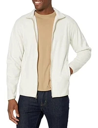 Herren Polar-Fleecejacke mit durchgehendem Reißverschluss (in Übergrößen erhältlich), Haferbeige Meliert, M