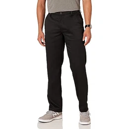 Herren Golf-Stretchhose, Gerade Geschnitten, Schwarz, 36W / 30L