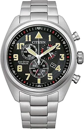 Herren Analog Quarz Uhr mit Titan Armband AT2480-81E, Schwarz