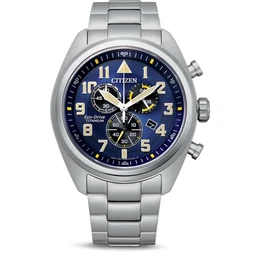 Herren Analog Quarz Uhr mit Titan Armband AT2480-81L