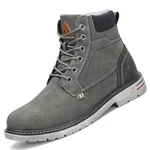 Mishansha Winterschuhe Herren Damen Winterstiefel Winterboots Wanderschuhe Schneestiefel Grau