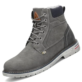 Mishansha Winterschuhe Herren Damen Winterstiefel Winterboots Wanderschuhe Schneestiefel Grau
