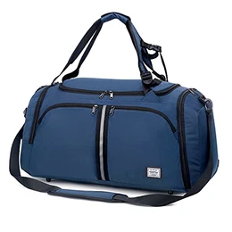 WindTook Sporttasche Herren 50L Fitnesstasche mit Schuhfach Reisetasche Duffel Bag Weekender Trainingstasche Schwimmtasche Manner Sport Tasche für Fitness Gym Urlaub, 58x28x31 cm, Königsblau-50L