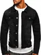 BOLF Herren Jeans Jacke Denim Jacket Übergangsjacke Langarm Knopfleiste Casual Denimwear Leichte RC61079S0 Schwarz M [4D4]