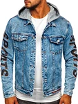 BOLF Herren Jeansjacke Übergangsjacke [4D4] Dunkelblau (HY959)