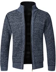 Pinkpum Strickjacke Herren Fleecejacke Mit Reißverschluss Blau