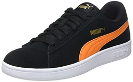 Unisex Smash V2 Sneaker, Schwarz Leuchtendes Orange Gold, 43 EU