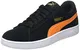 PUMA Unisex Smash V2 Sneaker, Schwarz Leuchtendes Orange Gold, 43 EU
