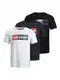 JACK & JONES Male T-Shirt 3er-Pack klassisch Logoprint