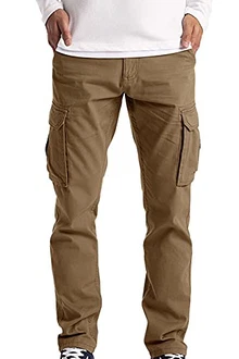 Cassiecy Herren Hose Jogger Chino Cargo Jeans Hosen Stretch Sporthose mit Taschen Slim Fit Freizeithose Khaki Cassiecy Herren Hose Jogger Chino Cargo Jeans Hosen Stretch Sporthose mit Taschen Slim Fit Freizeithose Khaki