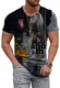 WINKEEY Herren Street T-Shirt Sommer Printed Top Lose Large Size Kurzarm, 10 M