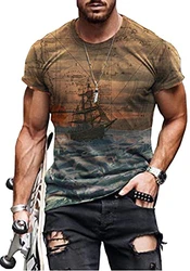 WINKEEY Herren Street T-Shirt Sommer Printed Top Kurzarm 05 M