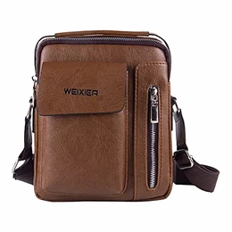 Herrentasche Leder Umhängetasche Herren wasserdichte Umhängetasche für Reisen Sport Arbeit