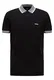 BOSS Herren Paule Slim-Fit Poloshirt aus Baumwoll-Mix mit kontrastierende Besätze Schwarz L