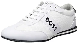 Herren Rusham Lowp Logo-Sneakers mit Mesh und gummierten Einsätzen Weiß 39 Größe 39