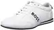 BOSS Herren Rusham Lowp Logo-Sneakers mit Mesh und gummierten Einsätzen Weiß 39 Größe 39