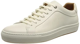 Herren Mirage Tenn Lowtop Sneakers aus poliertem Leder mit Gummisohle Weiß 42 Größe 42