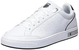 Herren Court Block Sneaker, White/Black, 43 EU