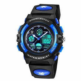 Digitaluhr Kinder Mädchen Jungen mit Wecker,Stoppuhr,LED Licht,Datum-Sport Armbanduhr mit Silikonarmband