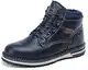 ASTERO Winterschuhe Herren Winterstiefel Gefüttert Warme Stiefeletten Rutschfeste Boots Wanderschuhe Draussen Trekking Schneestiefel Gr.41-46(BLAU, Größe 43)
