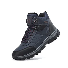 TARELO Winterschuhe Herren Gefütterte Schneestiefel Blau 43