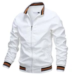 AIEOE Bomberjacke Herren Leichtes College Jacke Windbreaker Sportjacke Weiß