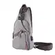 Naudamp Herren Sling Brusttasche Messenger Bag USB Aufladen, Lässige Brust Umhängetaschen, Kleine Rucksäcke Crossbody Tasche für Reisen, Wandern, Studieren, Radfahren