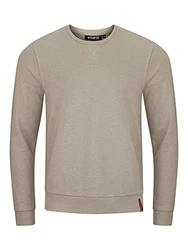 riverso Herren Pullover RIVPhillip Sweatshirt Basic Rundhals Sweater Pulli Langarm Regular Fit Einfarbig Dunkelbeige (20400)