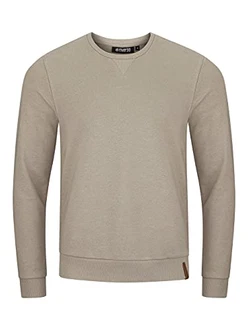 riverso Herren Pullover RIVPhillip Sweatshirt Basic Rundhals Sweater Pulli Langarm Regular Fit Einfarbig Dunkelbeige (20400)