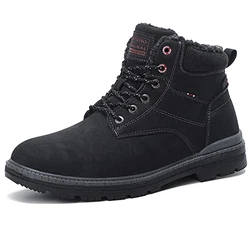 ASTERO Winterschuhe Herren Winterstiefel Stiefeletten Boots Wanderschuhe Schneestiefel SCHWARZ