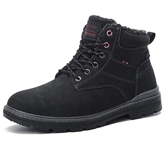 ASTERO Winterschuhe Herren Winterstiefel Stiefeletten Boots Wanderschuhe Schneestiefel SCHWARZ