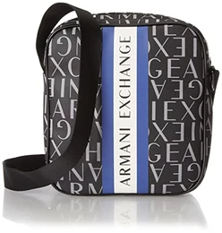 Herren Essential, Ivan, Printed Logo Crossbody, Nero