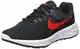 Nike Herren Revolution 6 Road Running Shoe, Black/University Red-Anthracite, 38.5 EU