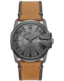 Herren Master Chief Dreizeiger, Gehäusegröße 46 mm, Edelstahluhr mit Lederarmband
