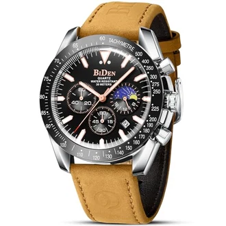 HANPOSH Klassische Uhr Chronograph Analog Quarz Armbanduhr Herren (0344) HANPOSH Klassische Uhr Chronograph Analog Quarz Armbanduhr Herren (0344)