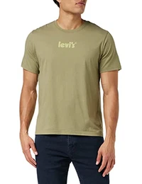 Herren Ss Relaxed Fit Tee T-Shirt, Poster Center DEEP Aloe, M